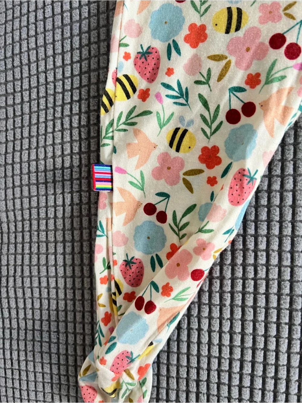 Magnetic Me Baby Floral & Bee Ruffle Footed One-Piece Romper - Like New!